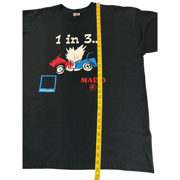 VTG MADD T-Shirt Mothers Against Drunk Driving Y2K Nationwide Insurance Size XXL - Picture 7 of 7